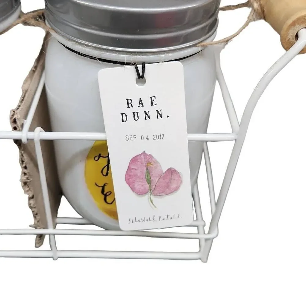 Rae Dunn Set of 3 Easter Candle Jars with Holder Rack Sept 4 2017